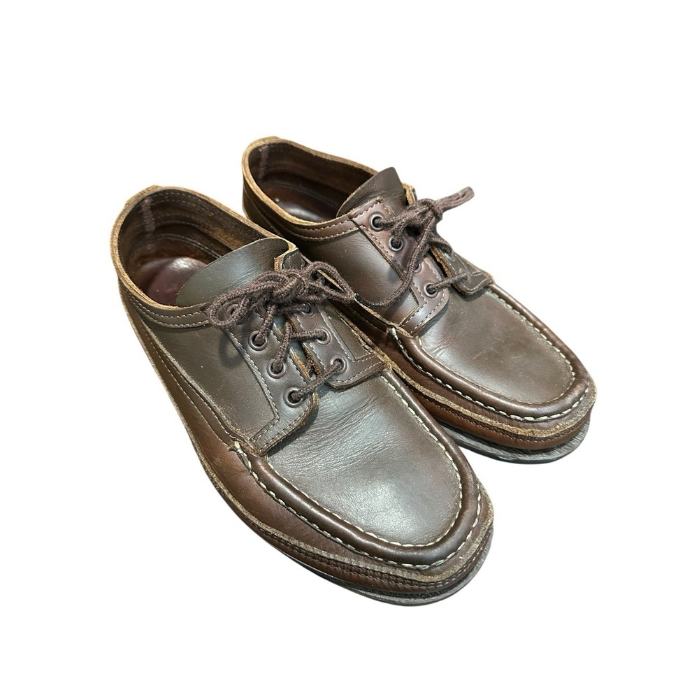 Russell Moccasin Sporting Clays Chukka Moc Toe Brown Leather USA Vibram 8 #S23‎